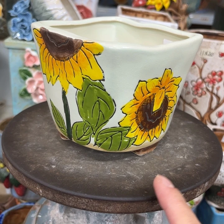 紫砂花盆粗陶材质多肉花盆