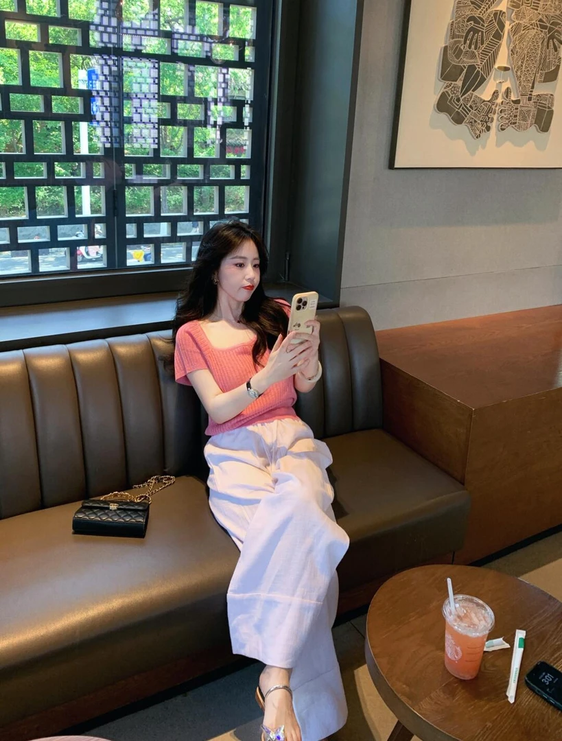 网红洋气炸街女装气质高级感上衣宽松设计感百搭休闲时尚长裤套装