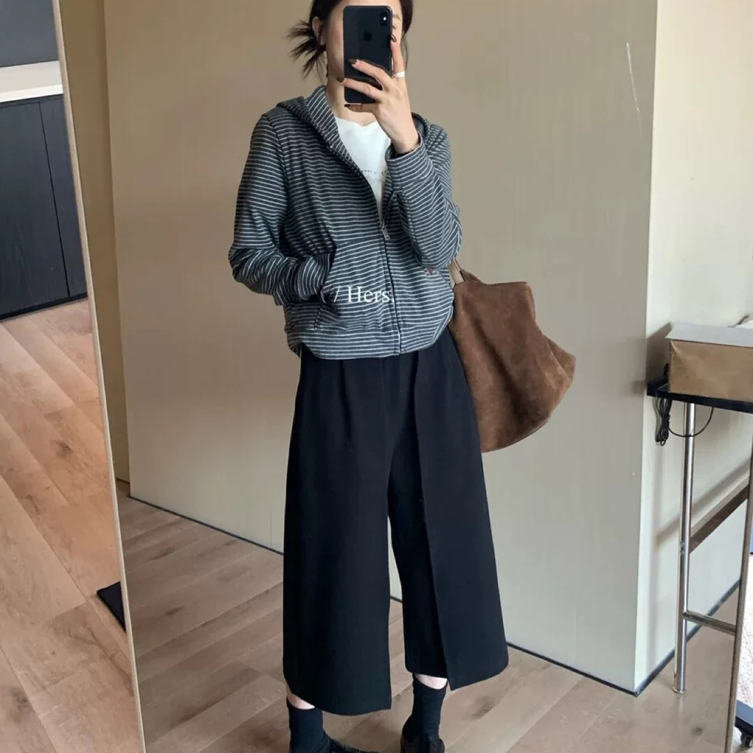 秋季韩系连帽卫衣女小个子短款拉链长袖上衣