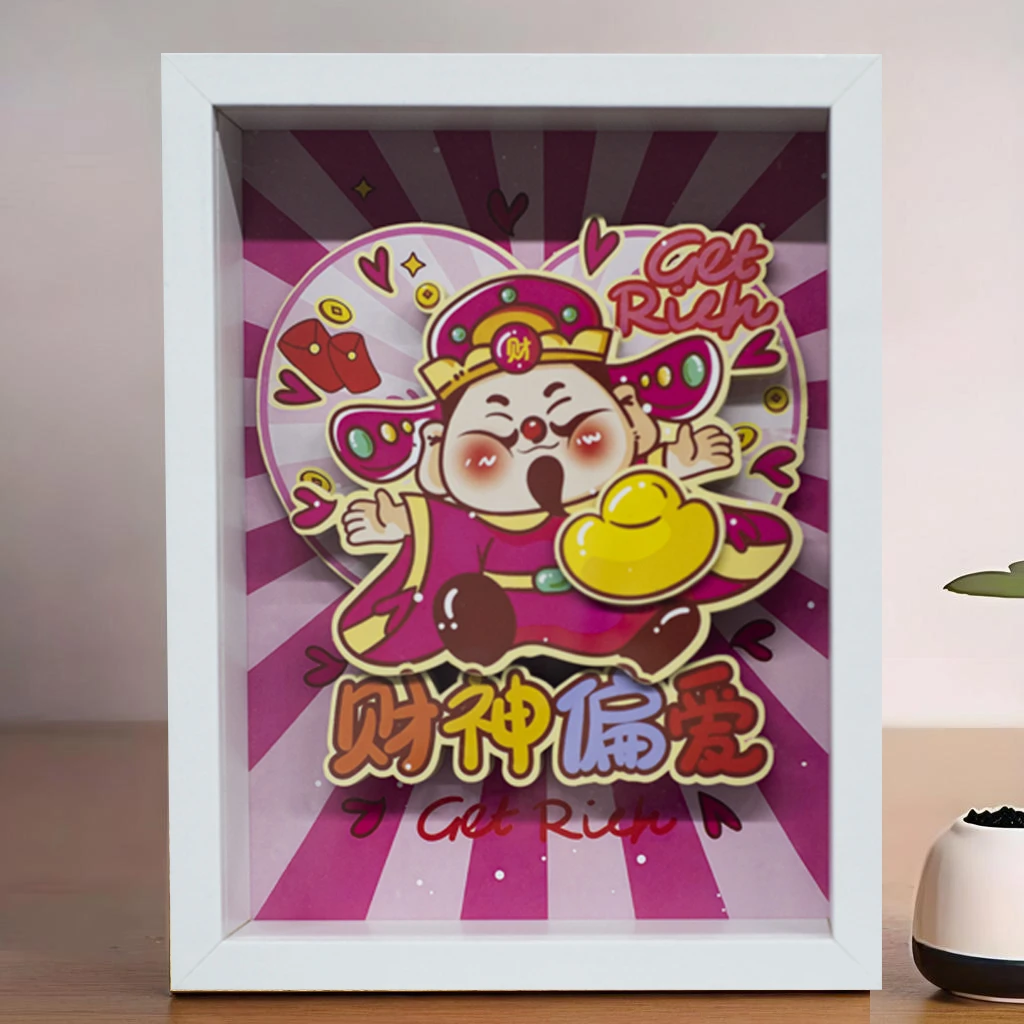 新中式立体可爱卡通财神爷摆件喜庆入户门装饰摆件财神偏爱1722