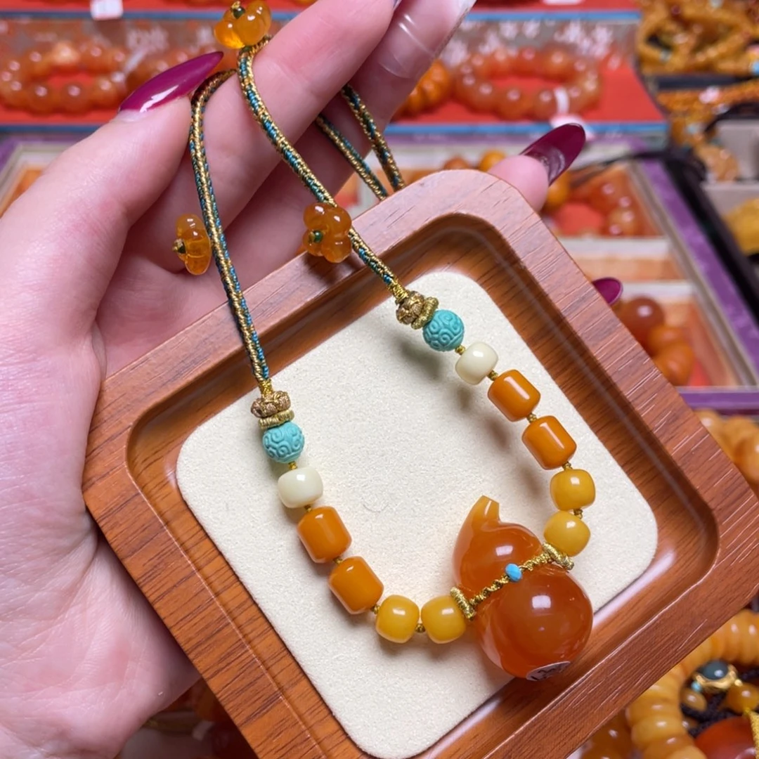 蜜蜡未镶嵌项链项链