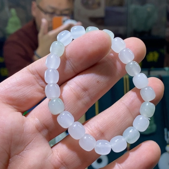 石英质玉（金丝玉）手链未镶嵌