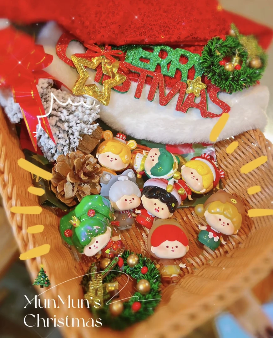 【拆盒】三只宝新品圣诞奇遇萌粒盲盒盲袋可爱潮玩礼物摆件