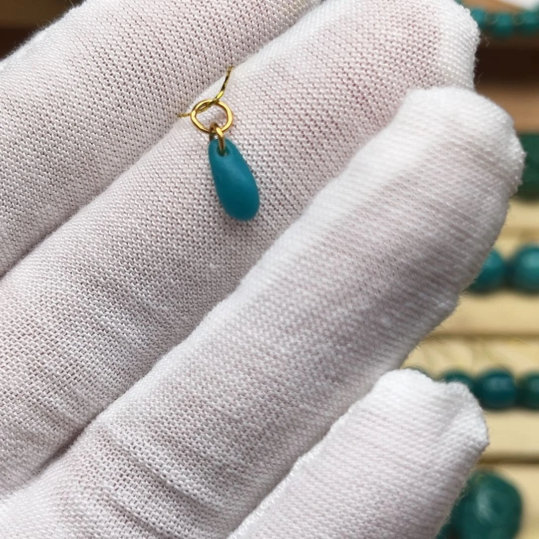 绿松石18K金镶嵌珠宝奇石AA919