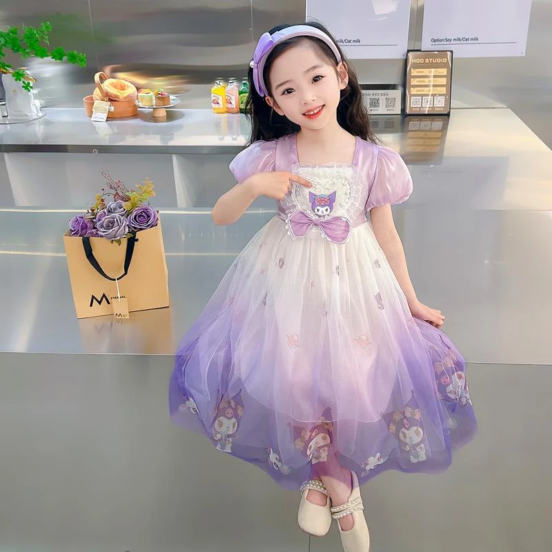 FAVMARTHA女童库洛米连衣裙夏季2025新款童装儿童公主裙洋气女宝