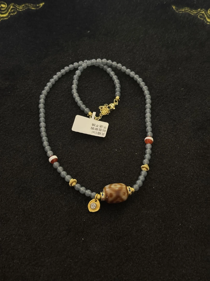 天禧珠宝纯手工玛瑙天珠有轻微色差