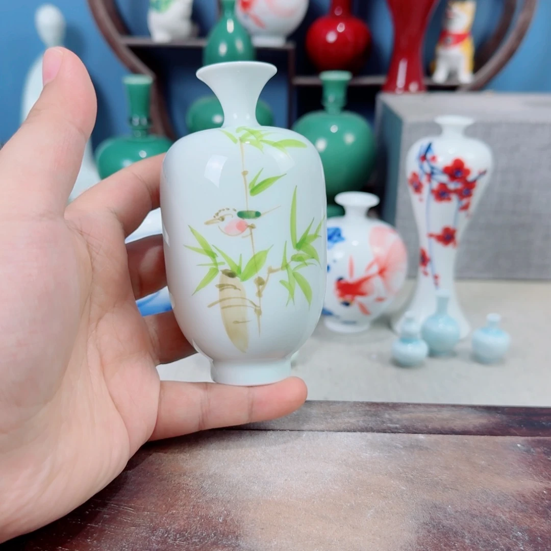 陶瓷手工小花器摆件