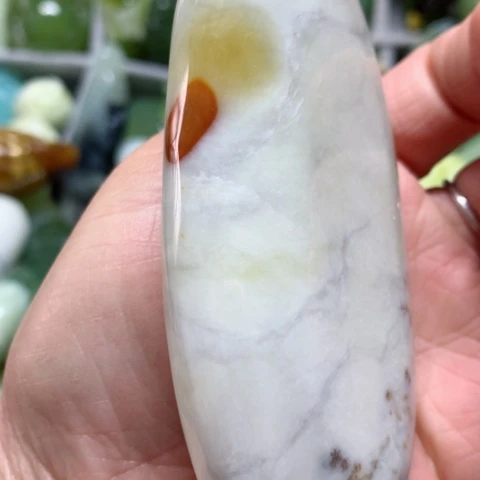 蛇纹石玉手把件未镶嵌