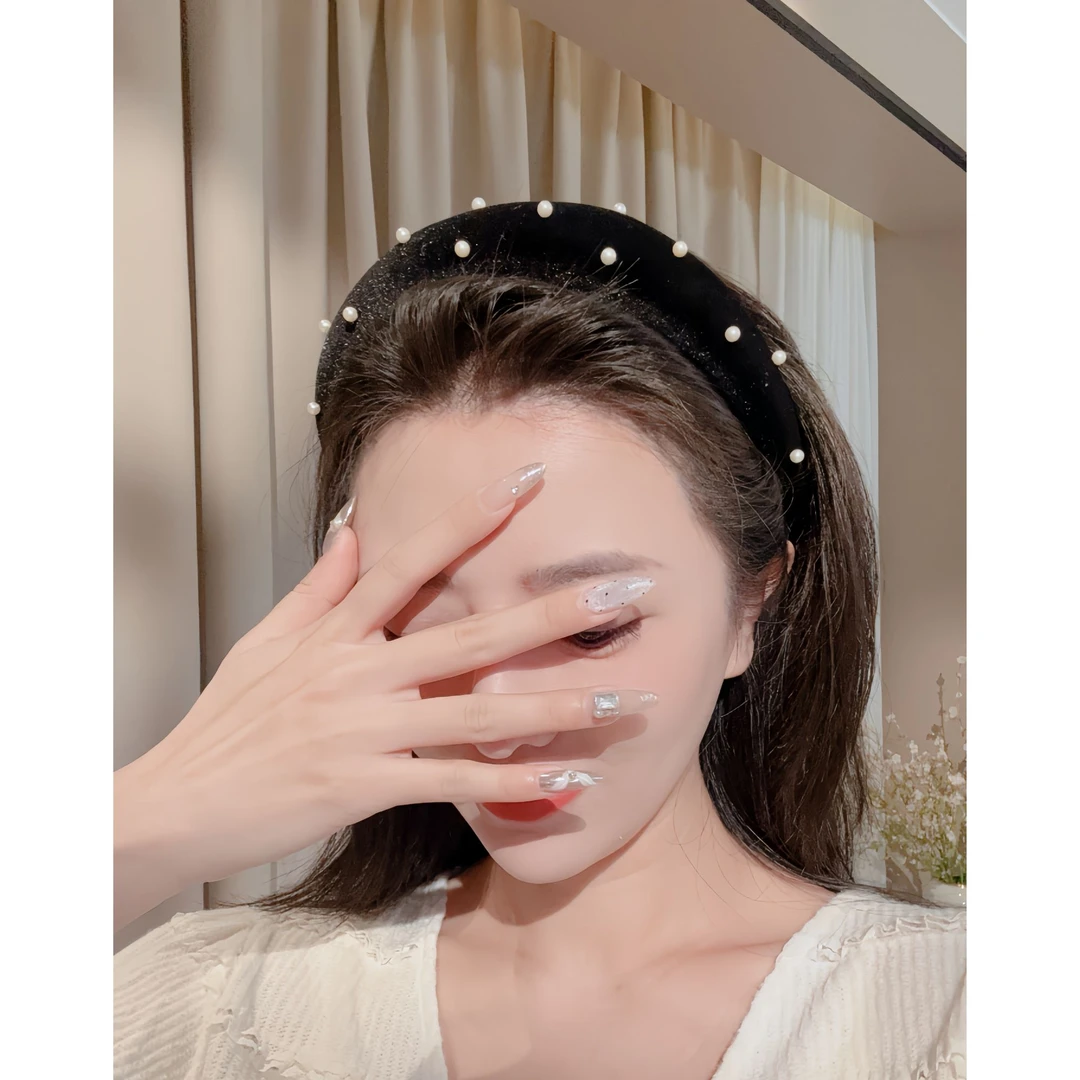 LAU+【珍珠系】丝绒 珍珠 瑞丽 发箍 百搭  气质
