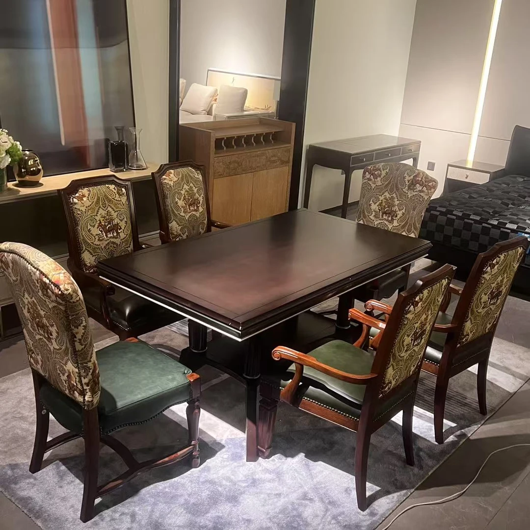 【春哥严选】RF-AJ07-I1长方餐台/ AJ02-K5A扶手椅/AJ04-K1S.1餐椅