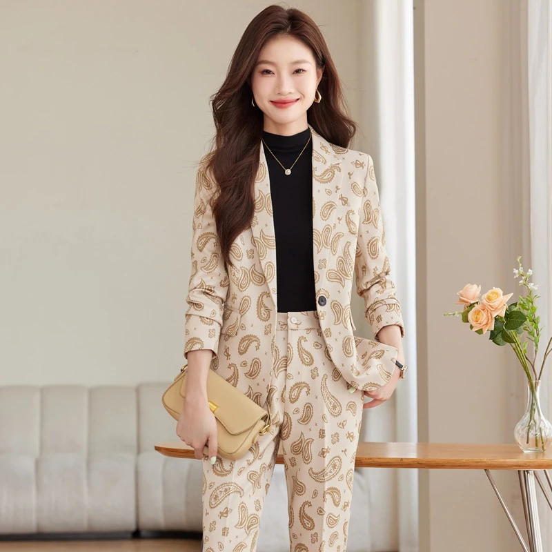 8622西装外套女春秋时尚减龄工作服职业装气质女神范高端西服套装