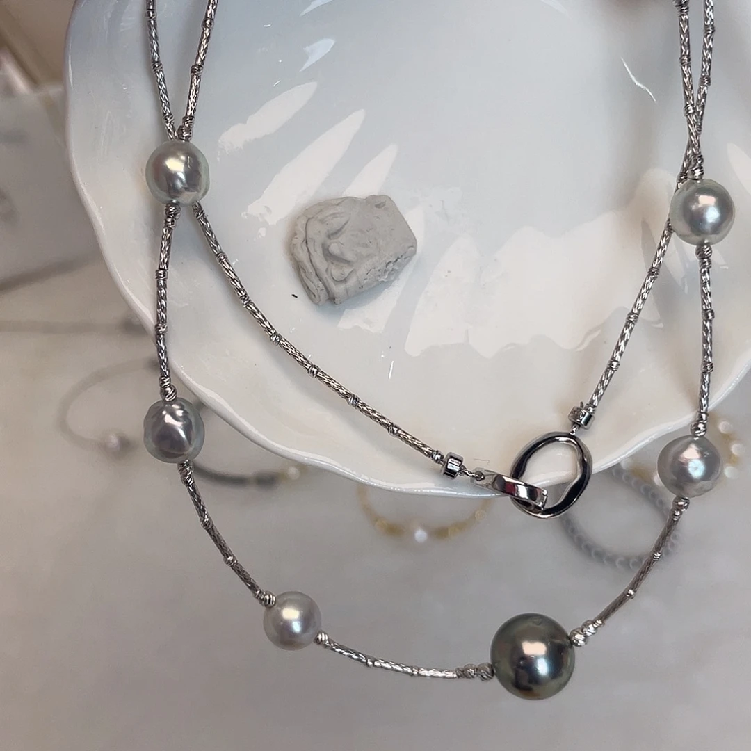 颈饰海水珍珠银S925镶嵌