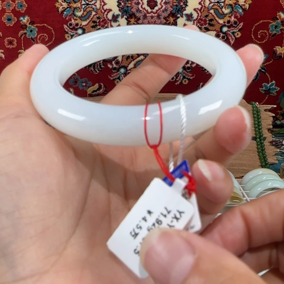 未镶嵌手镯和田玉天然和田玉手镯57.5