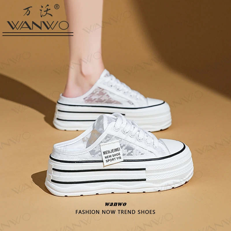 WANWO/万沃包头半拖女鞋外穿鞋子女款爆款2025新款夏天穿裙子专用