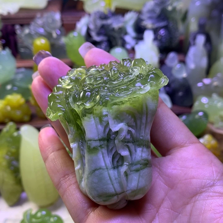 未镶嵌岫玉手把件