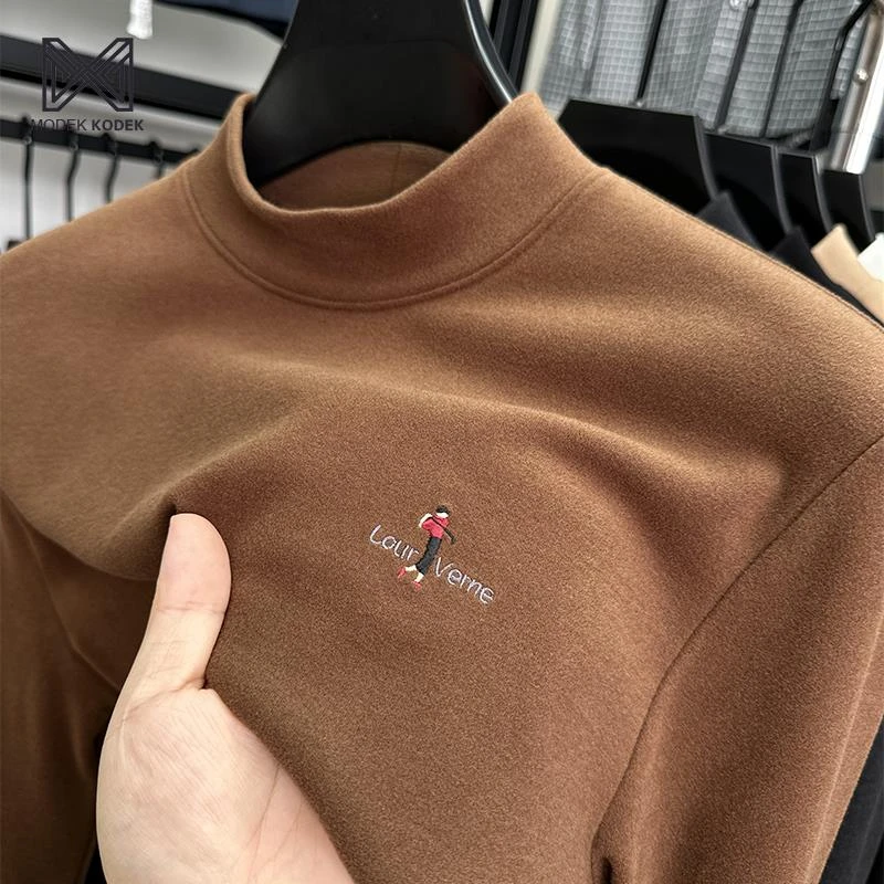 MODEK KODEK打底衫男半高领男士长袖秋冬季加厚保暖上衣内搭卫衣