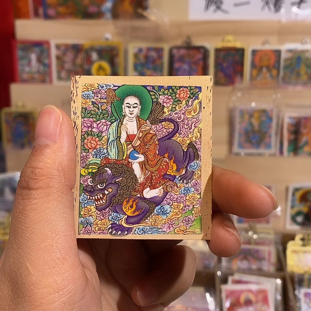 西***枫吊坠纯手绘唐卡地藏