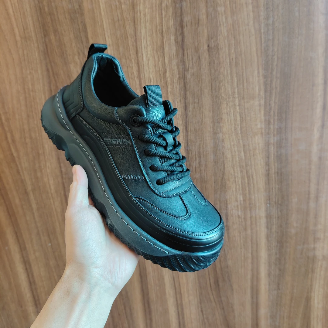 新款到货爆款时尚男鞋  单鞋  68722黑灰