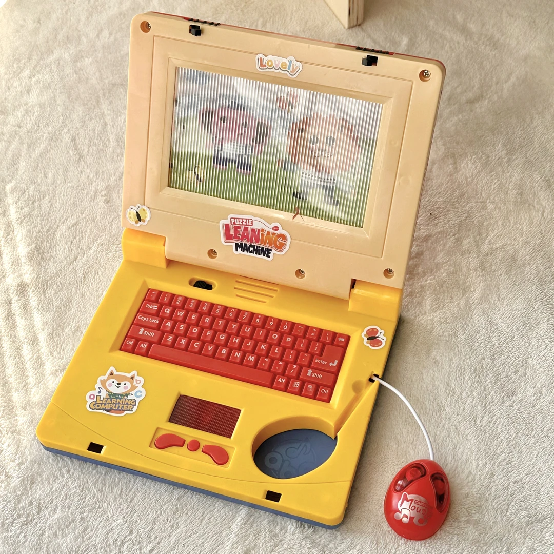 儿童宝宝仿真笔记本电脑鼠标打字键盘音乐声光卡通早教益智小玩具