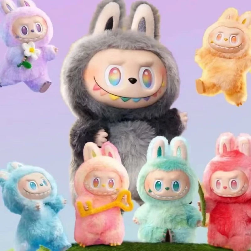 【袋装款】潮玩祖国版三代马卡龙搪胶毛绒公仔挂件拉布