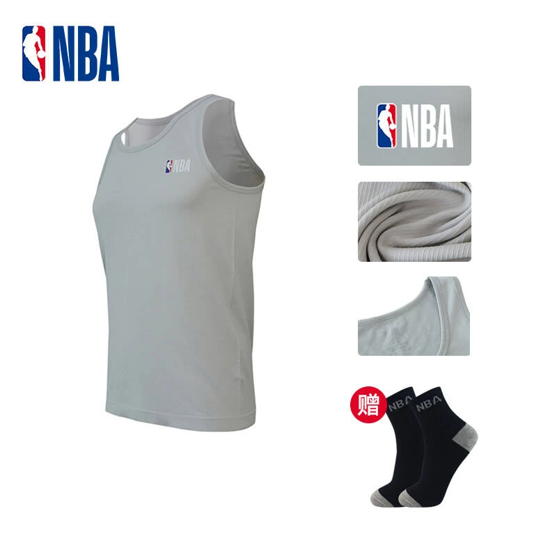 NBA男士运动健身休闲无袖打底背心坎肩跑步训练舒适透气吸汗汗衫