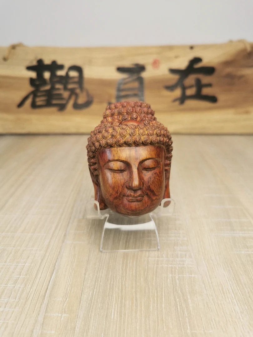 特价佛祖头像 海南黄花梨 木雕小物件 文玩手把件 自产自销