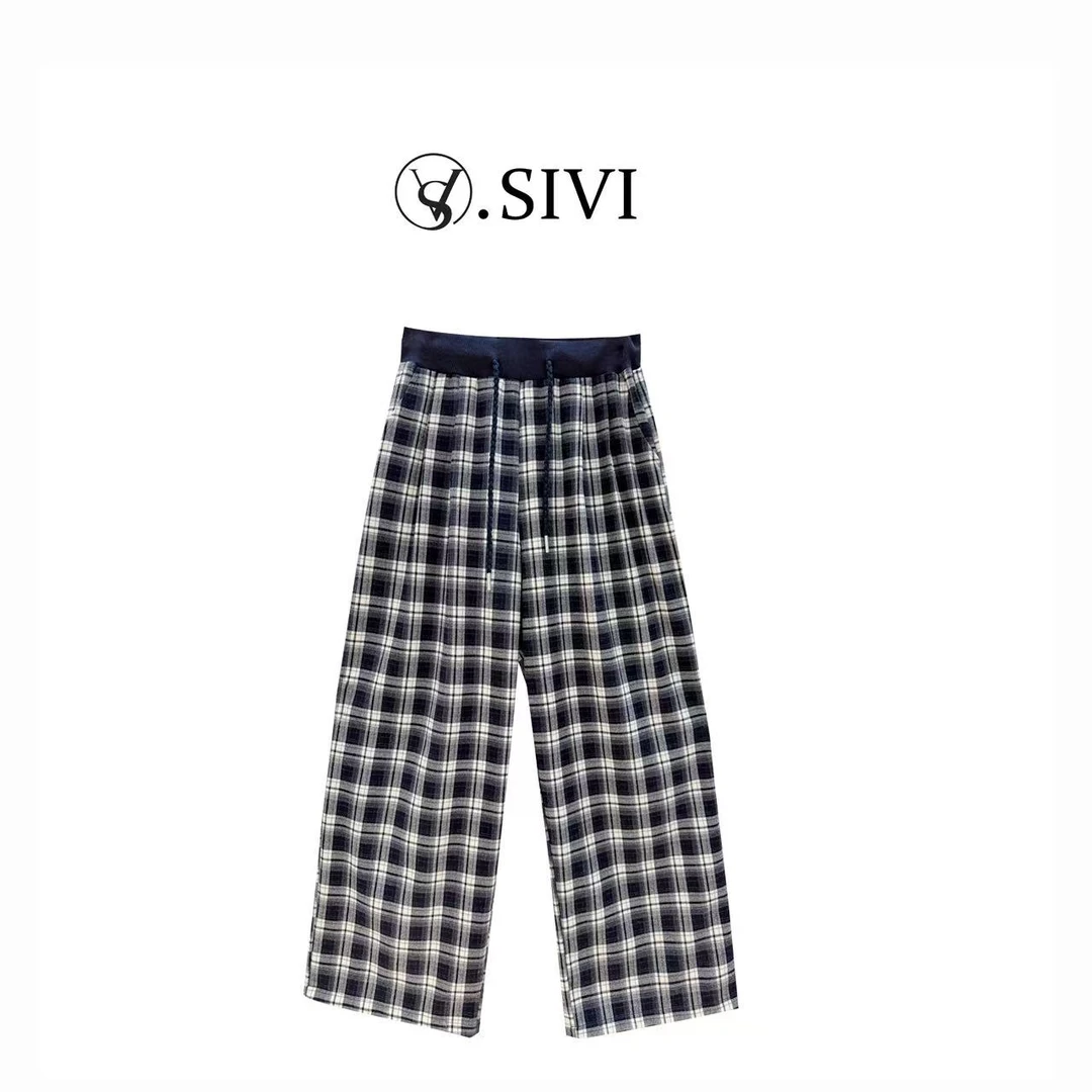 熙薇【檀烟袅袅】2025早秋时尚休闲宽松潮流新款裤子H3810