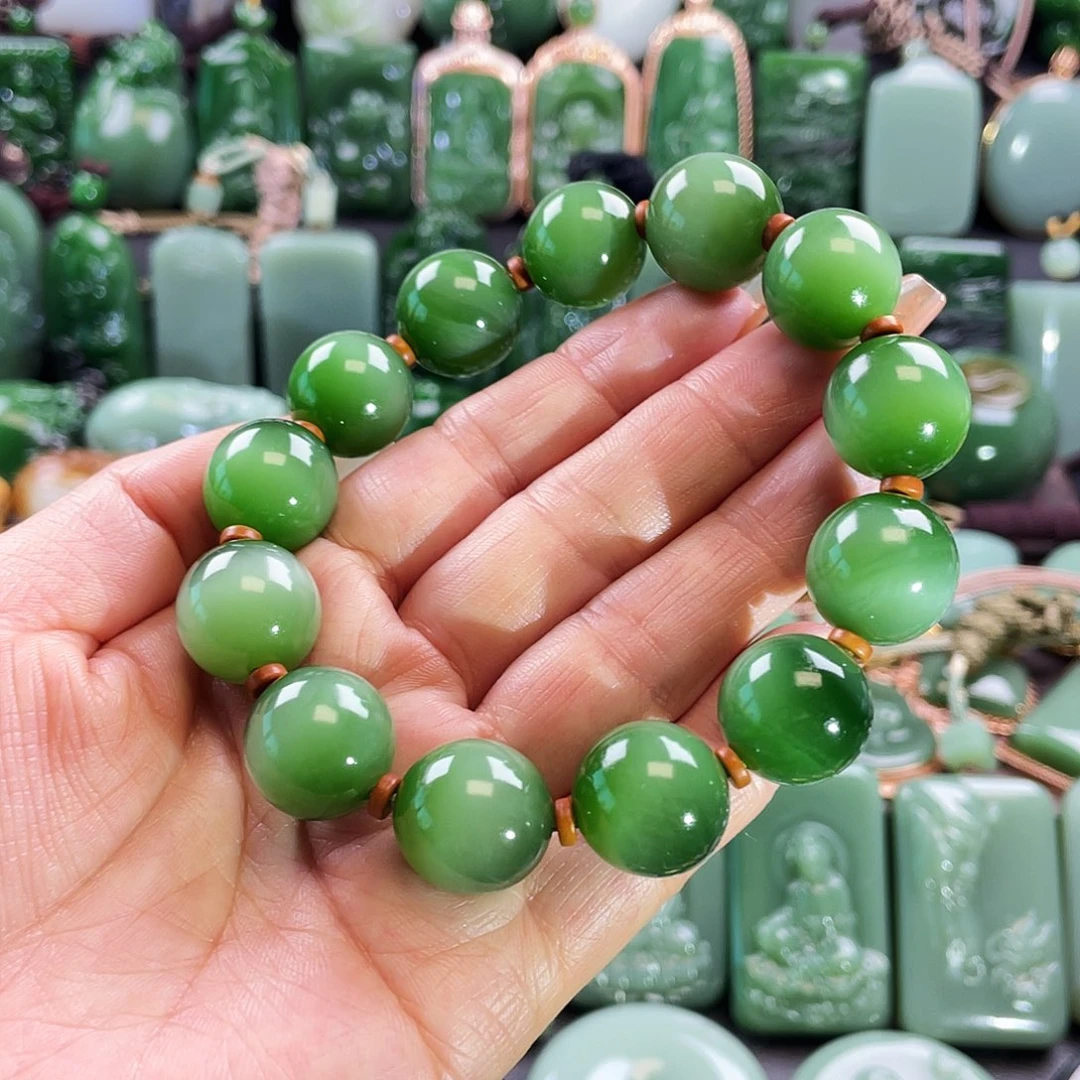 和田玉手串未镶嵌夜****星