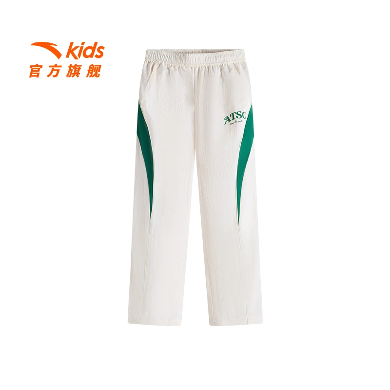 安踏儿童女大童运动长裤25夏新款透气舒适青少年百搭直筒裤子8502