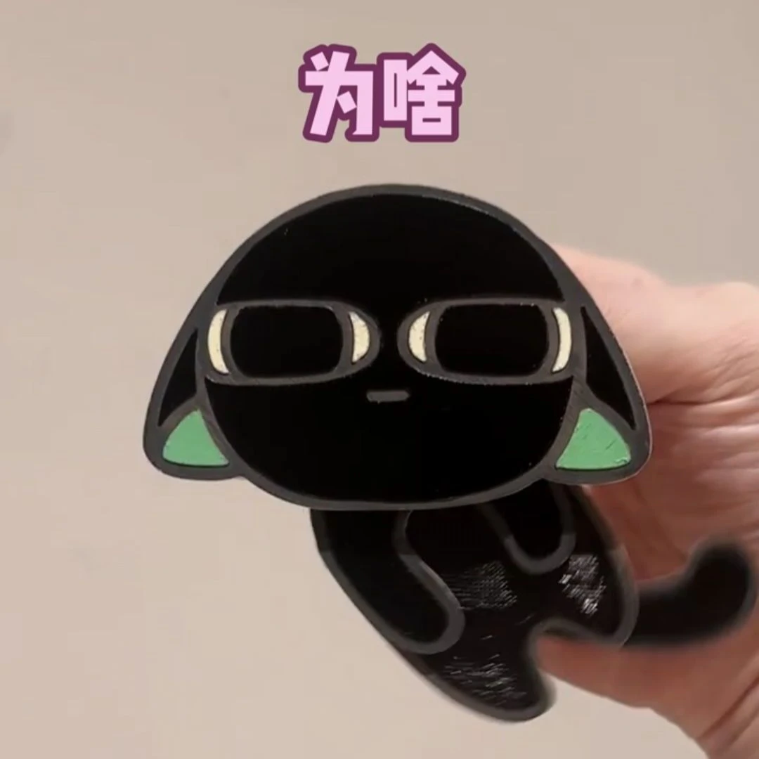 罗小黑战记钥匙扣风息洛竹动漫周边亚克力夹层双面书包小挂件Q版