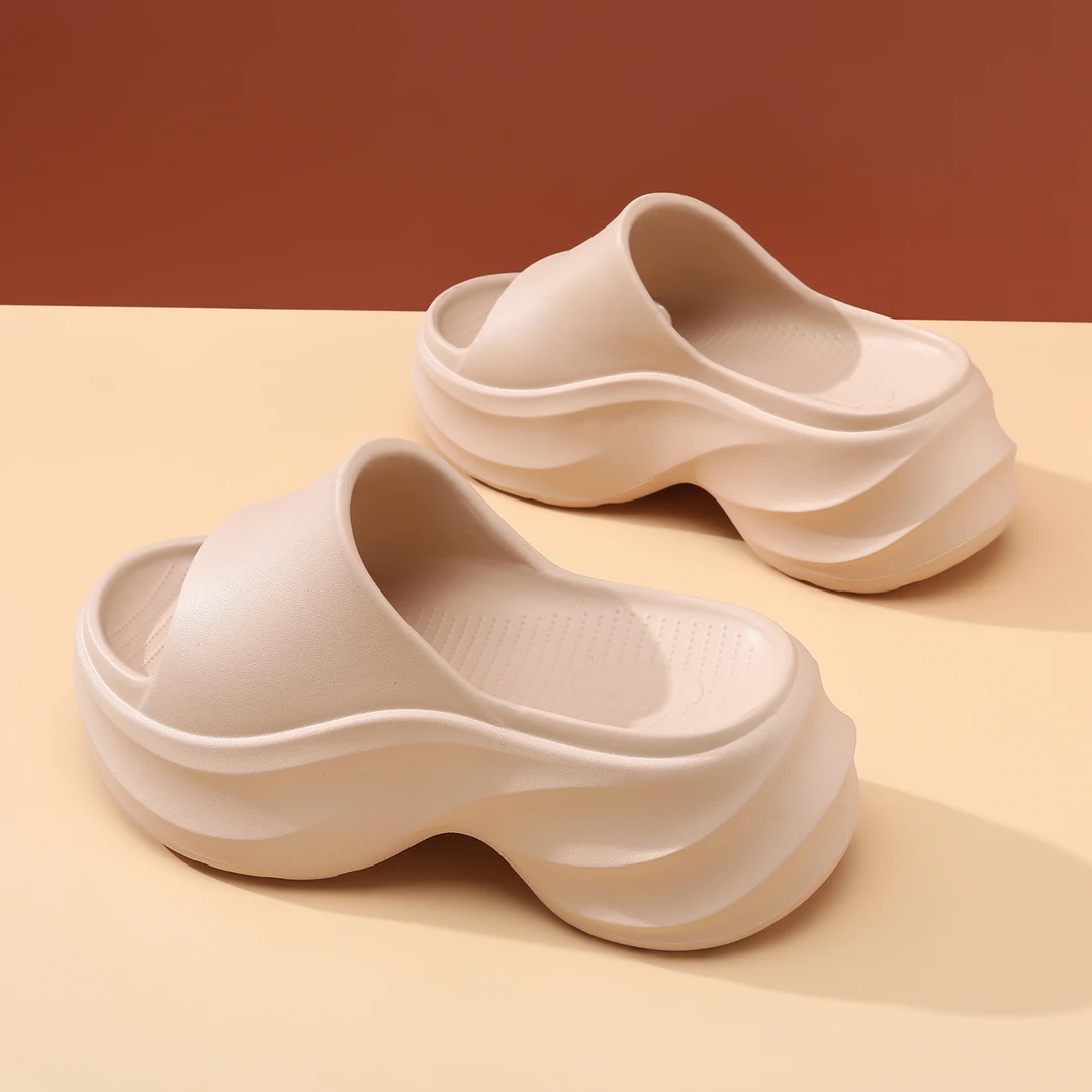 拖鞋女厚底夏季外穿松糕底一字拖增高小个子防滑软底海边沙滩凉拖