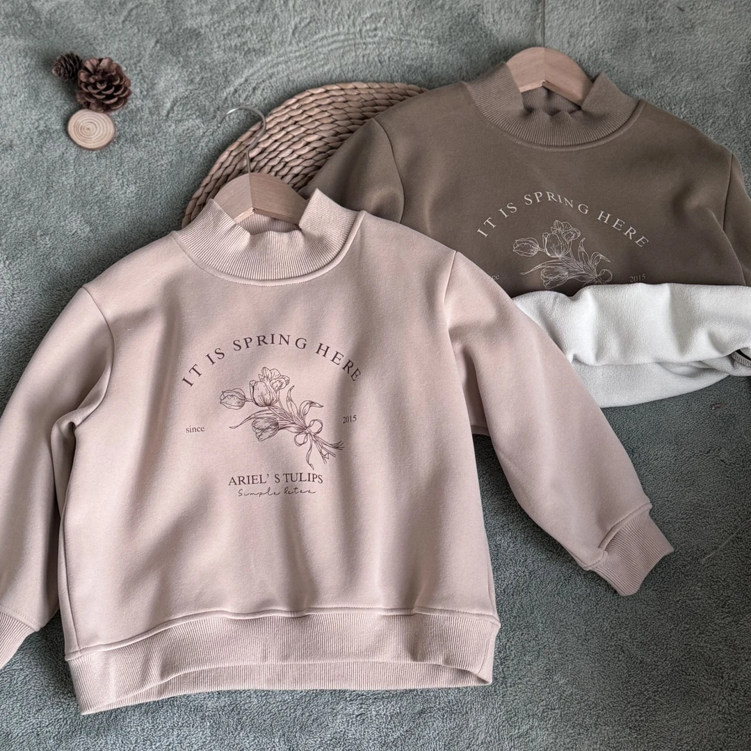 （亲子款）女童卫衣加绒秋冬装2024新款儿童休闲童装时髦女童上衣