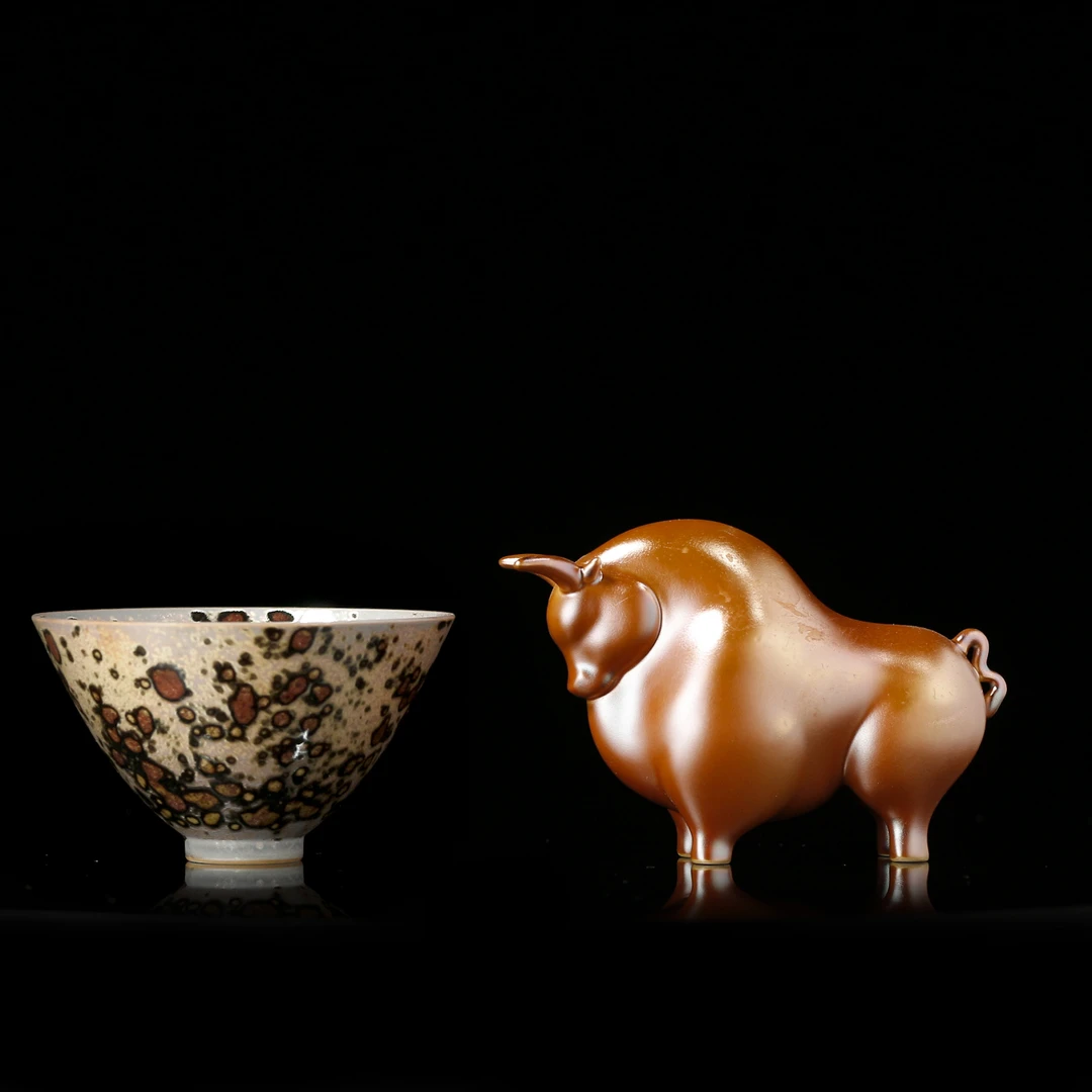 【柴房丨央网】斑鹿大斗笠送金牛 随缘发柴烧每只都不同