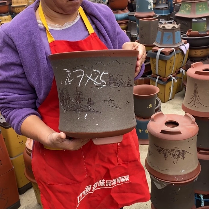 紫砂花盆紫砂花盆