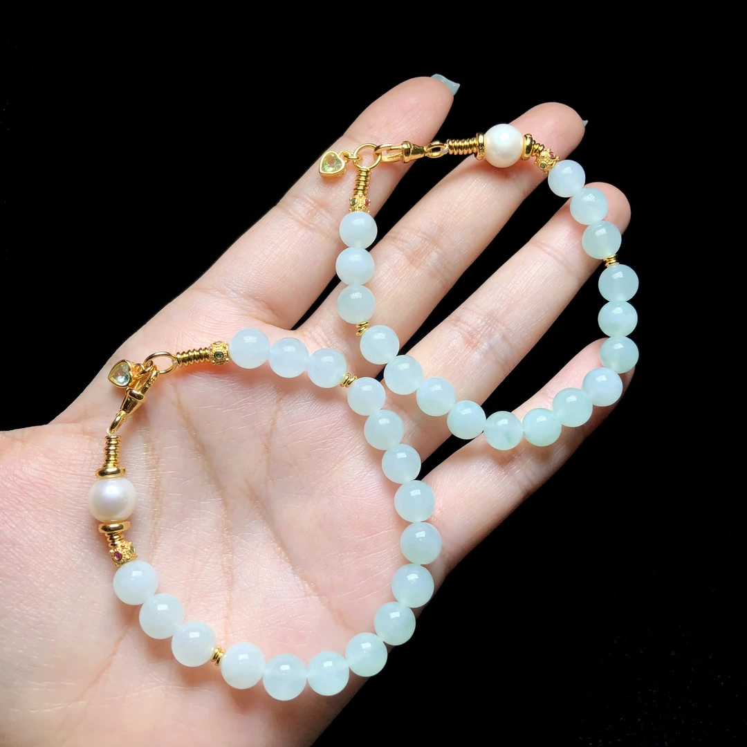 【云上叙】翡翠DIY手链-多样性发其一-约7mm-V06072-M（甄选）