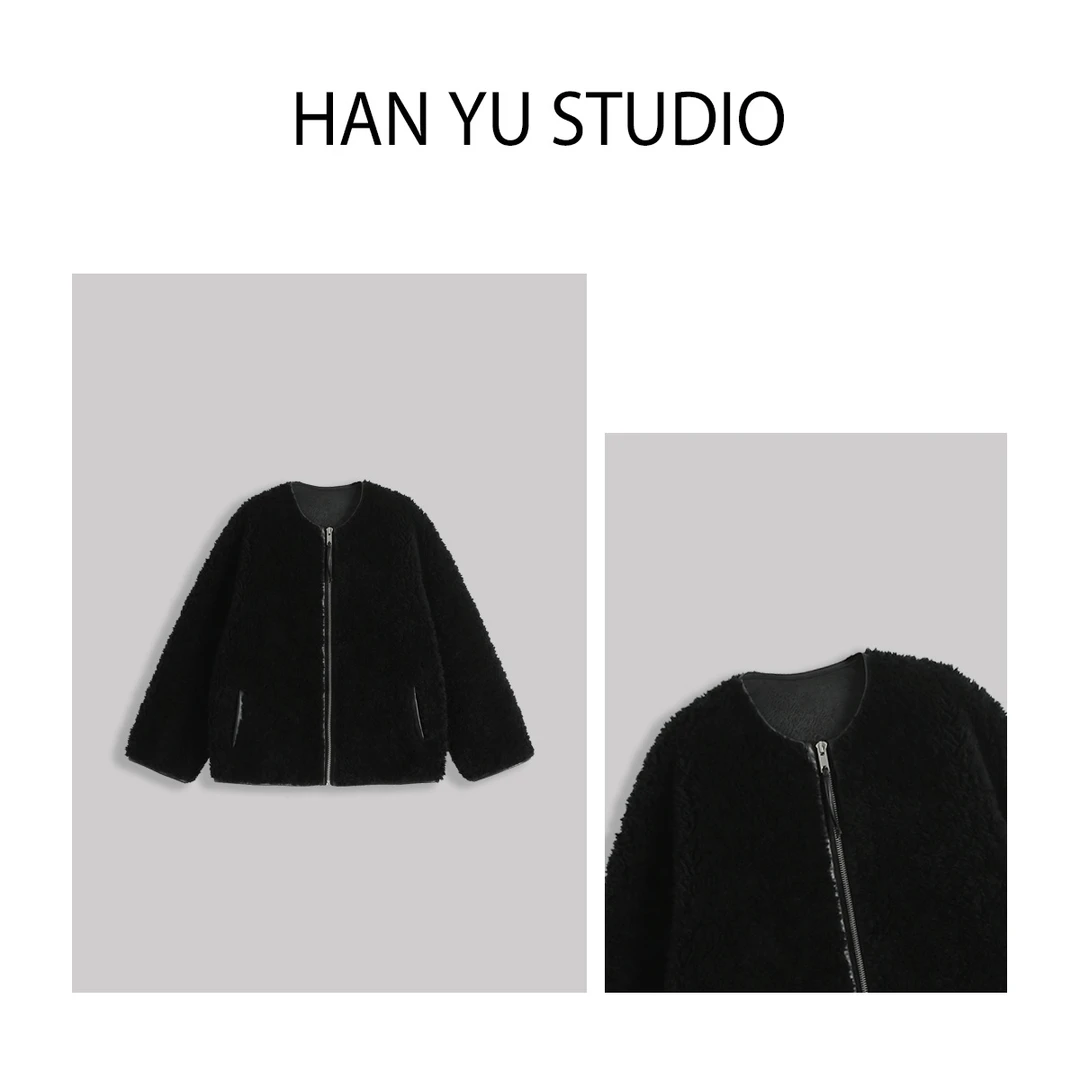 冬季毛毛绒加厚皮毛一体拉链外套 2310A1649