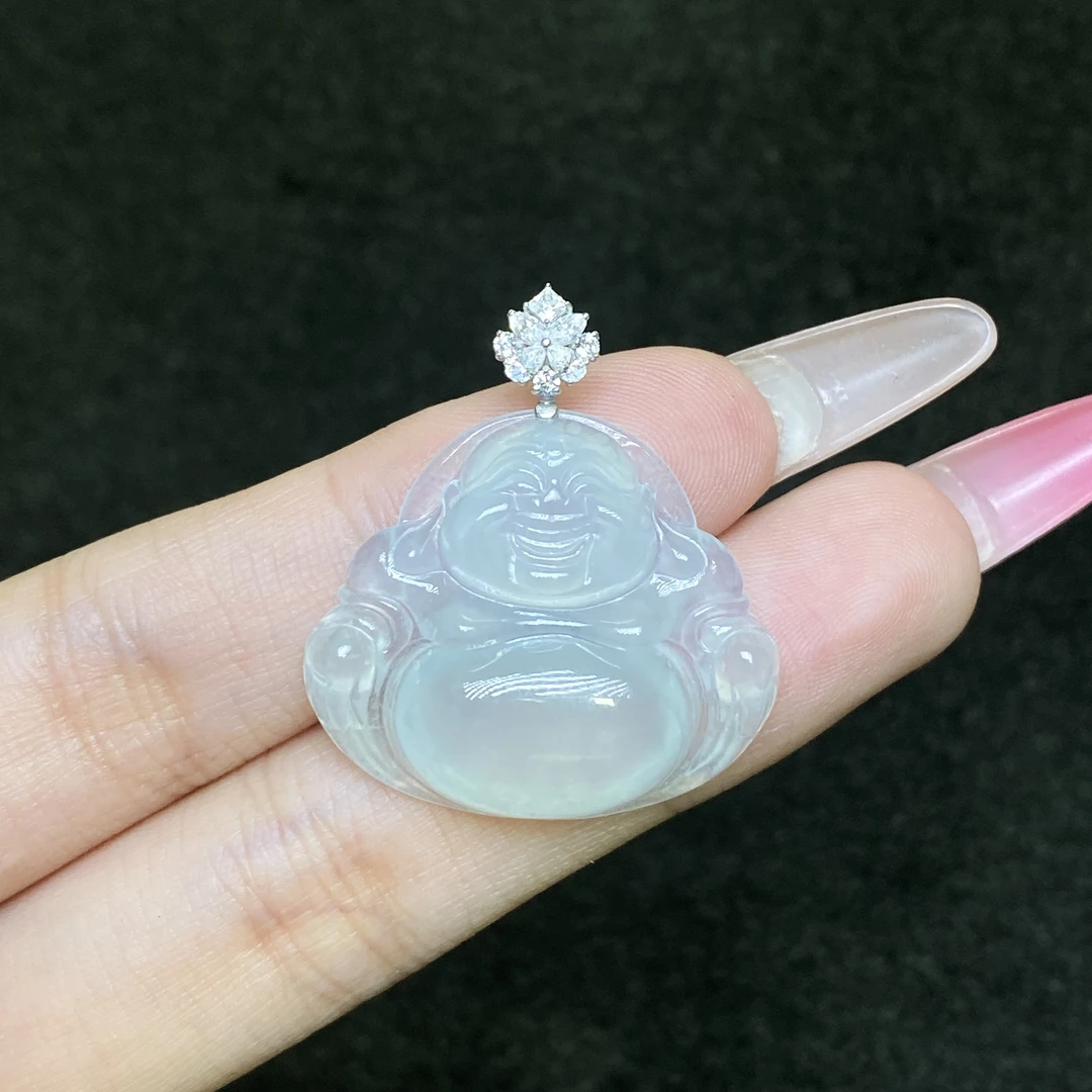 【小北好物】18K金翡翠吊坠约22*25mm【多样性发一件】2QS27X159