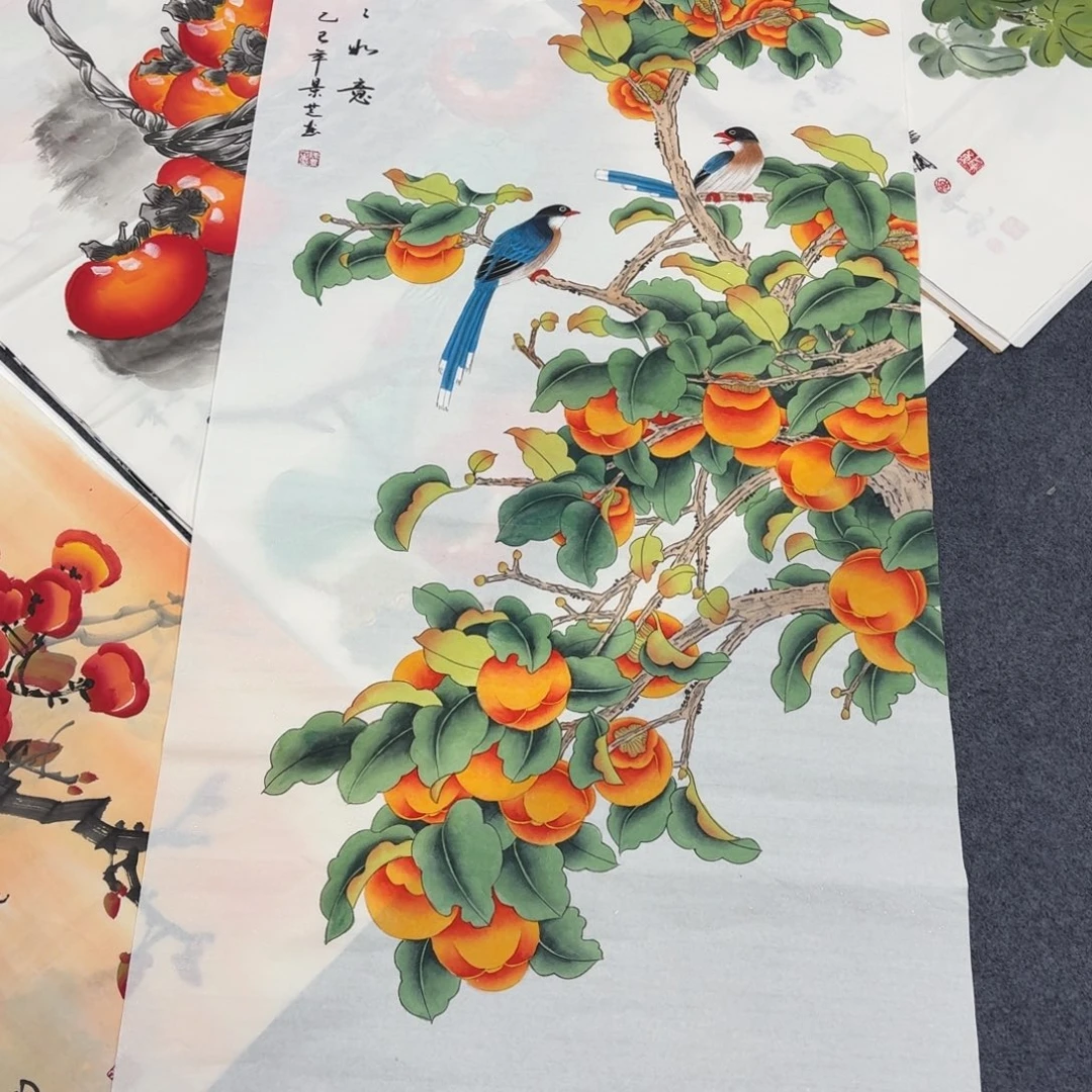 墨***4国画140×70工笔手绘画画画