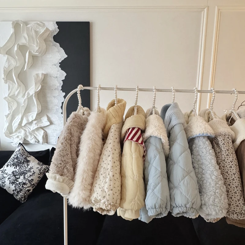 A351---A400 童装女童棉服2025新款冬装棉袄小童加绒加厚棉衣外套