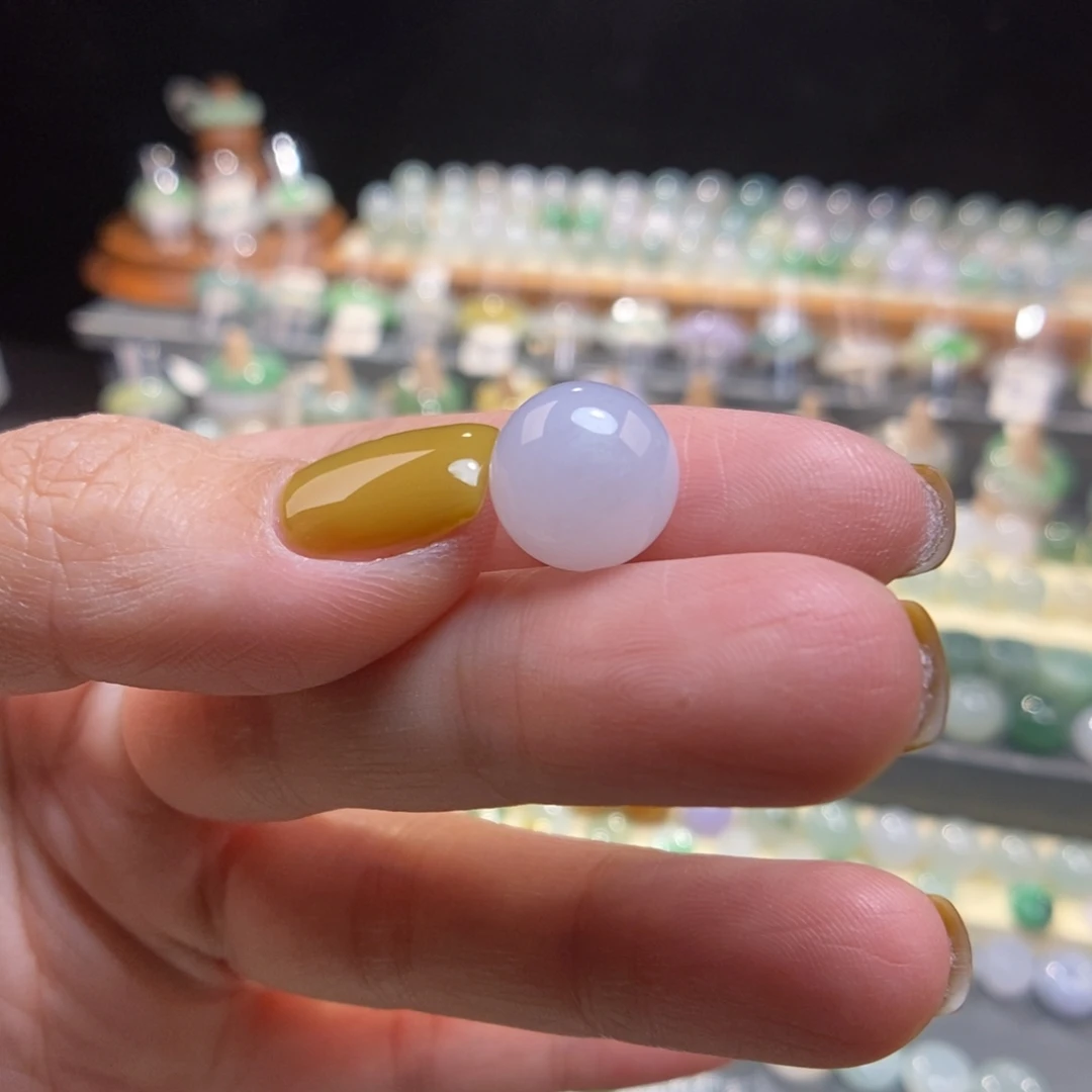 翡翠未镶嵌颈饰11.9粉紫