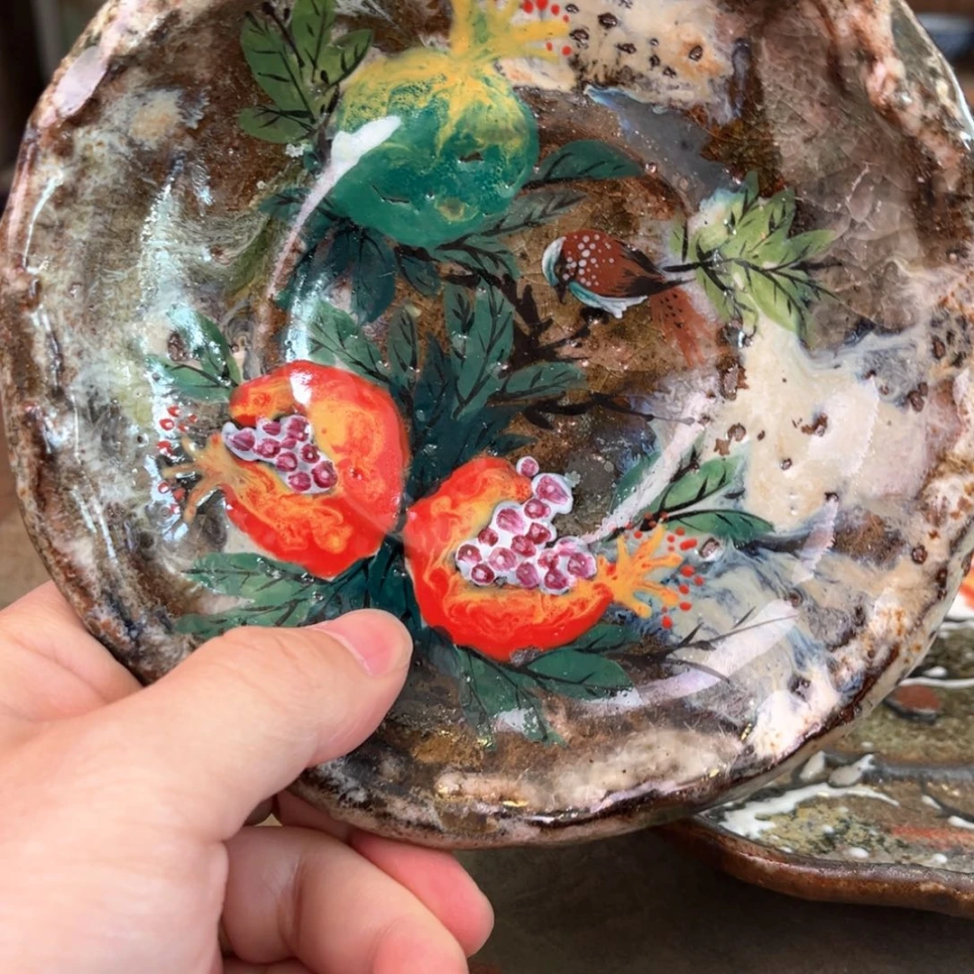 杯柴烧手工手绘陶瓷