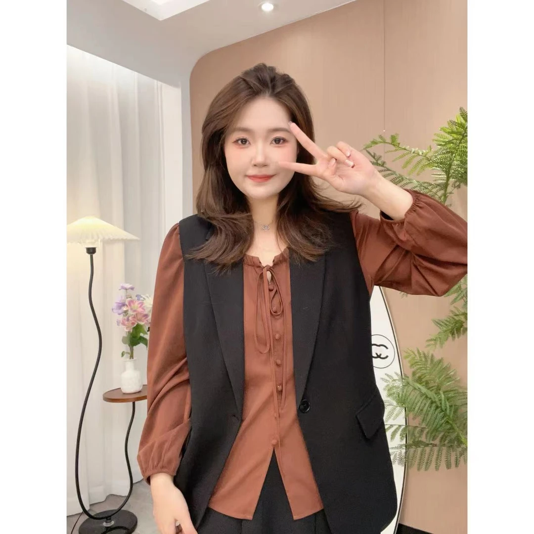 【仅马甲 婷哥定制 秋耀气质】秋季新款马甲上衣TGW41327
