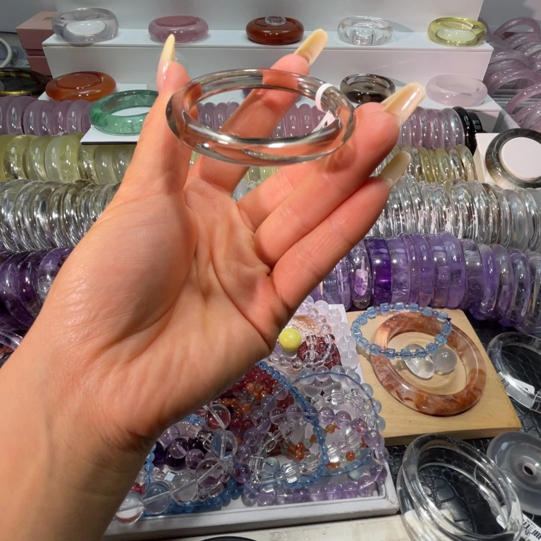 水晶手镯未镶嵌手镯51.8圈口11号