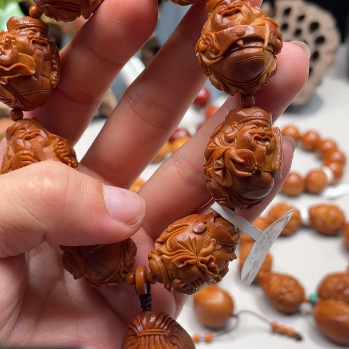 手串/手链橄榄核老料苏工财神2228