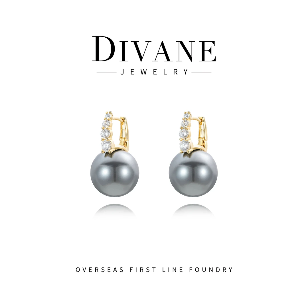 法★PARIS时装周 百搭灰珠子耳扣 G0208