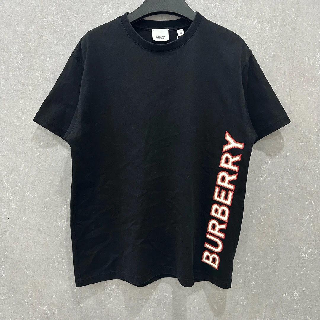 99新 BURBERRY/博柏利 侧边字母logo短袖 XS码 005659