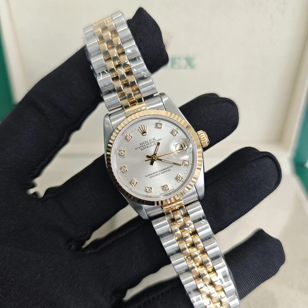 99新 Rolex/劳力士 日志68273/31mm/银盘钻刻/原钻/自动机械/单表