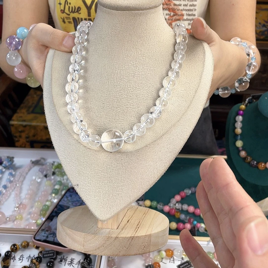 水晶手链银S925镀金镶嵌