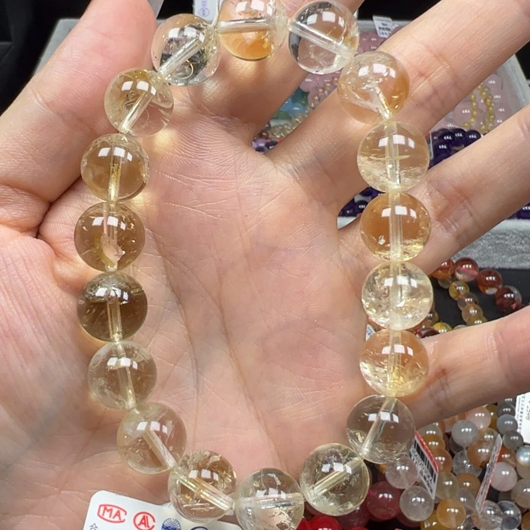 水晶未镶嵌手链卡11珍藏级冰透黄啊塞73