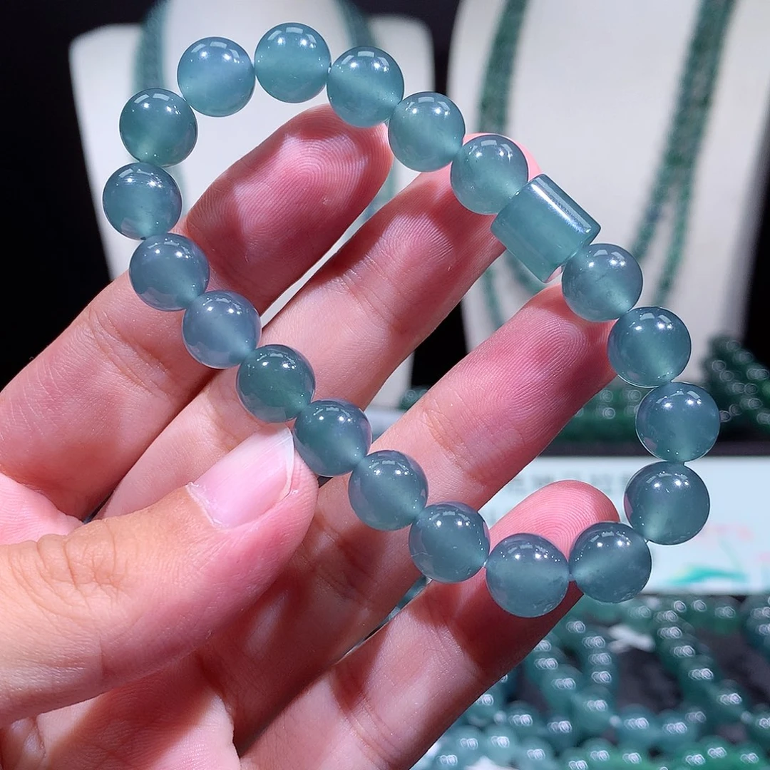 翡翠未镶嵌手链天然a货翡翠手串9.8
